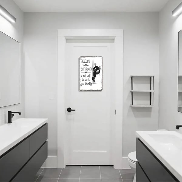 2026 Hot Sale🔥-Vintage Black & White Cat Wall Art