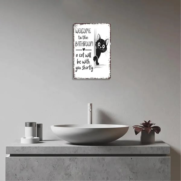 2026 Hot Sale🔥-Vintage Black & White Cat Wall Art