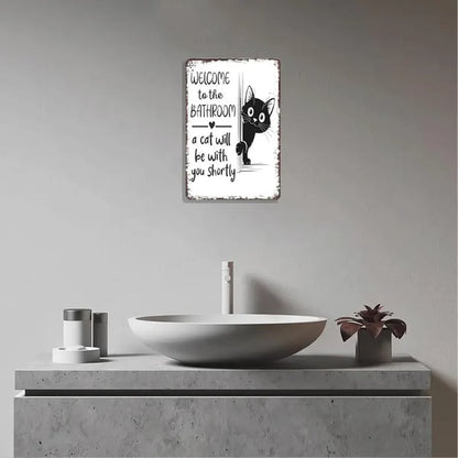 2026 Hot Sale🔥-Vintage Black & White Cat Wall Art