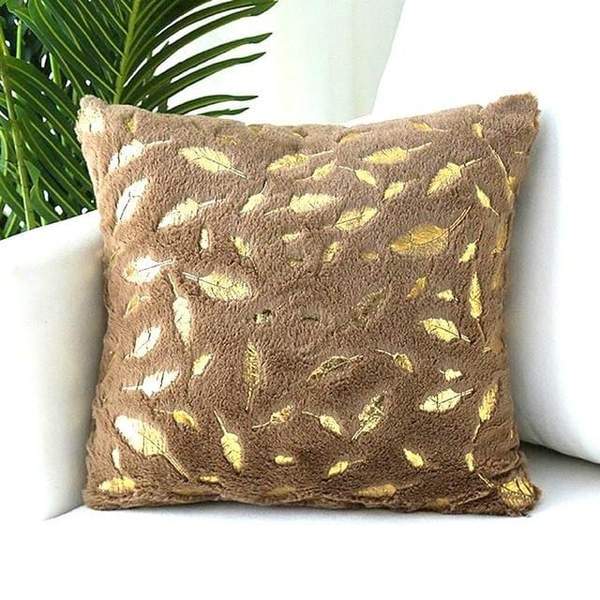 Feather Printed Pillow Cover