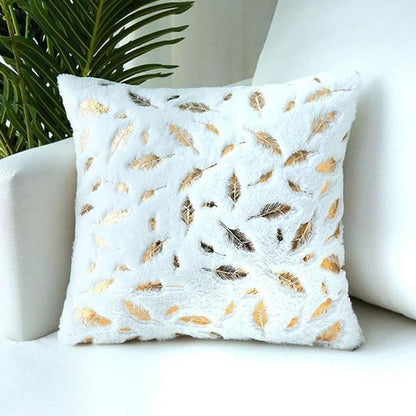 Feather Printed Pillow Cover