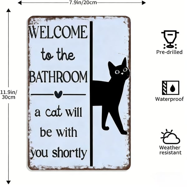 2026 Hot Sale🔥-Vintage Black & White Cat Wall Art
