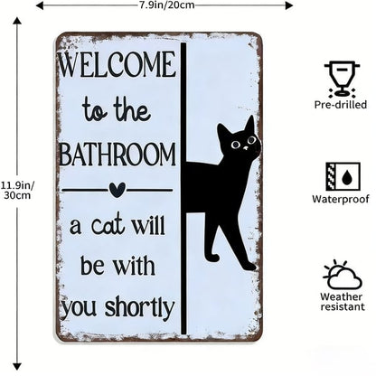 2026 Hot Sale🔥-Vintage Black & White Cat Wall Art