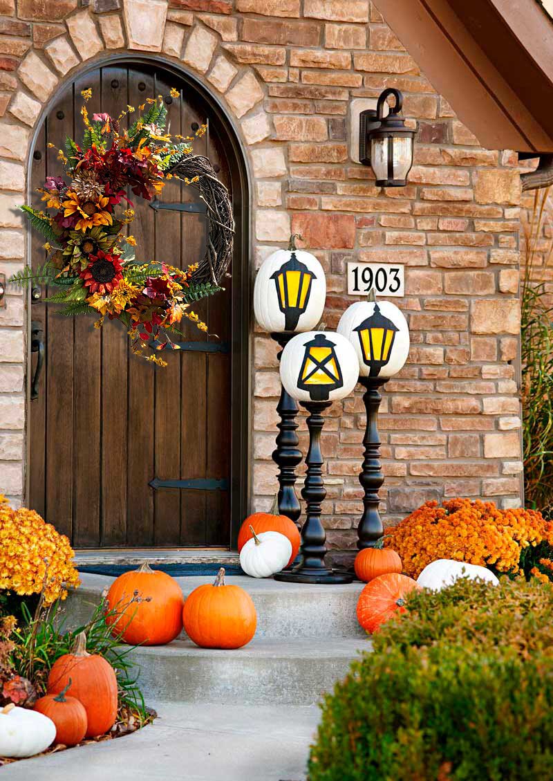 Autumn fall wreath with sunflowers-Showstopper!