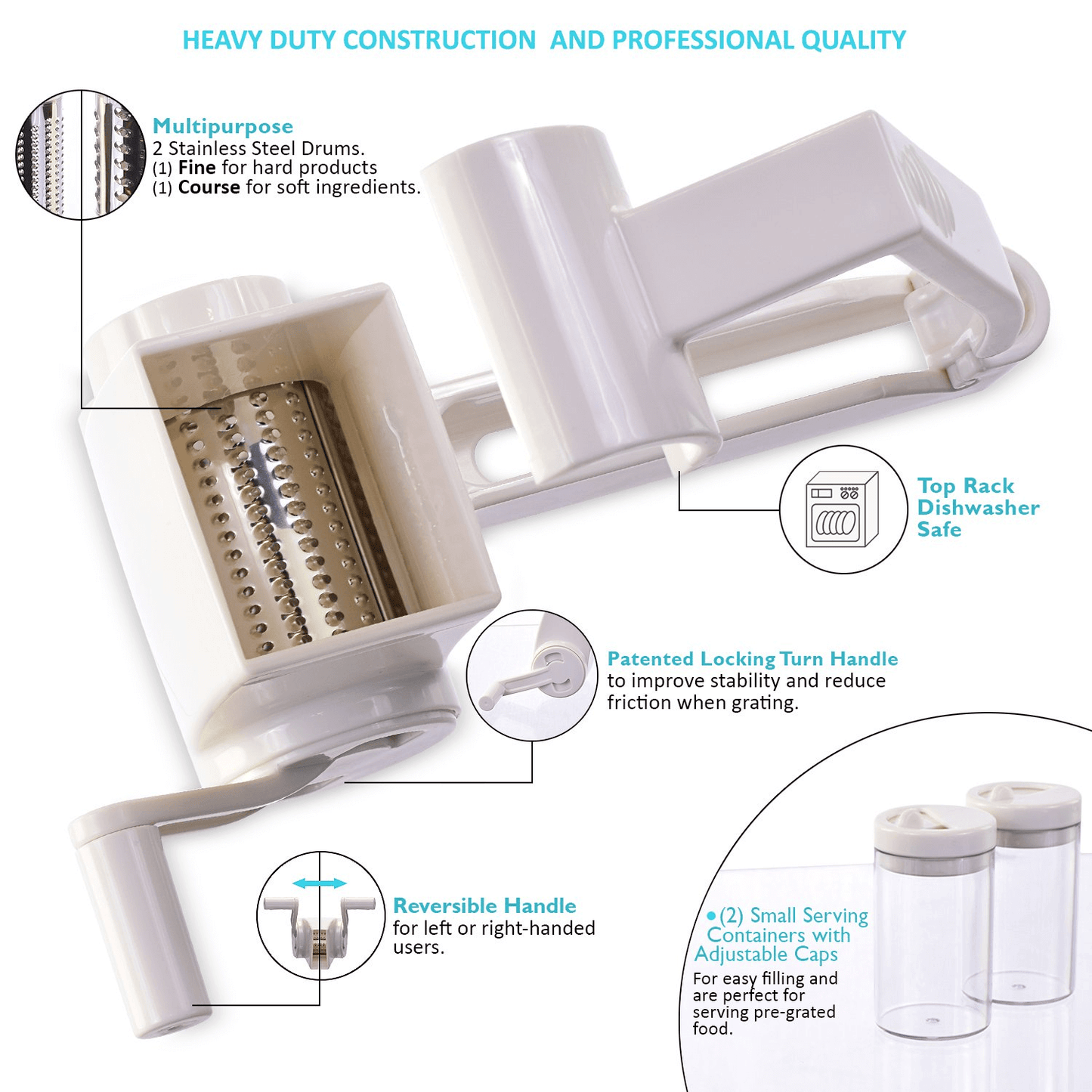 Manual Cutter Rotary Cheese Graters