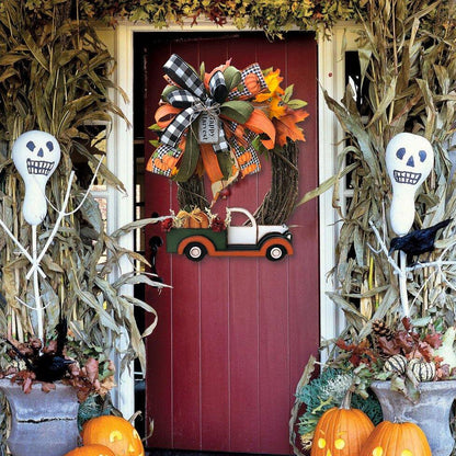 Farmhouse Pumpkin Truck Wreath-Autumn Nature Decoration(Ready For Shipment!)
