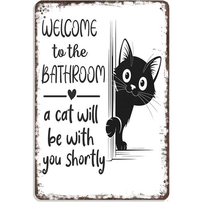 2026 Hot Sale🔥-Vintage Black & White Cat Wall Art