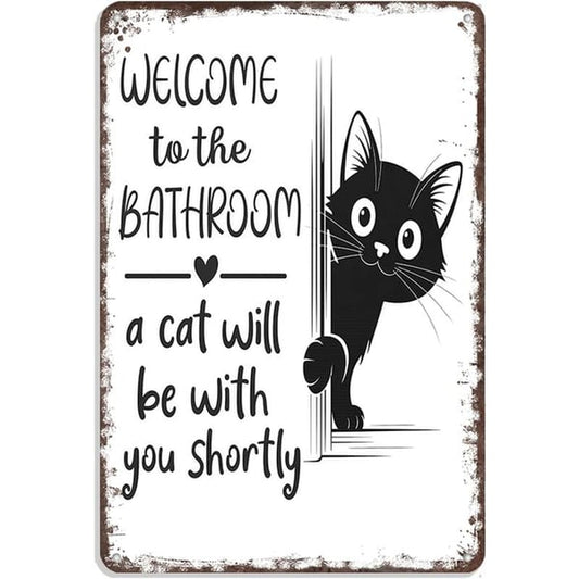 2026 Hot Sale🔥-Vintage Black & White Cat Wall Art