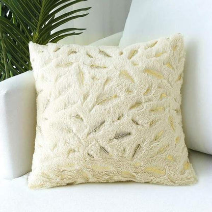 Feather Printed Pillow Cover
