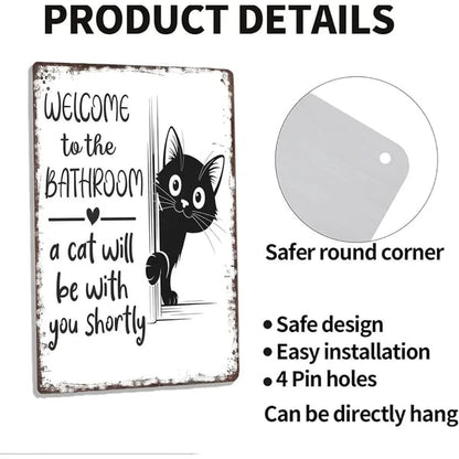 2026 Hot Sale🔥-Vintage Black & White Cat Wall Art