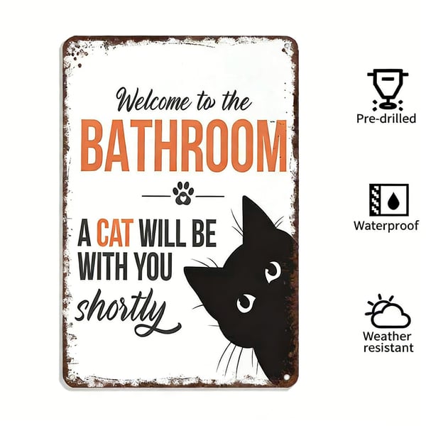 2026 Hot Sale🔥-Vintage Black & White Cat Wall Art