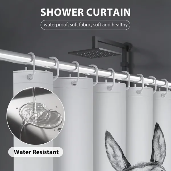 "Are You Pooping?" Donkey Shower Curtain