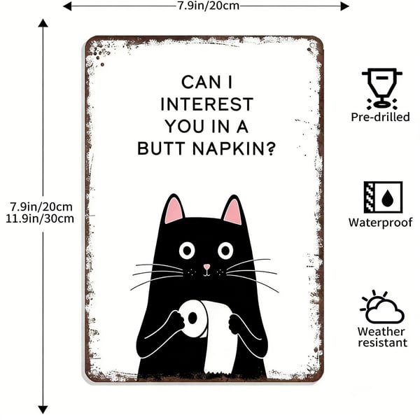 2026 Hot Sale🔥-Vintage Black & White Cat Wall Art