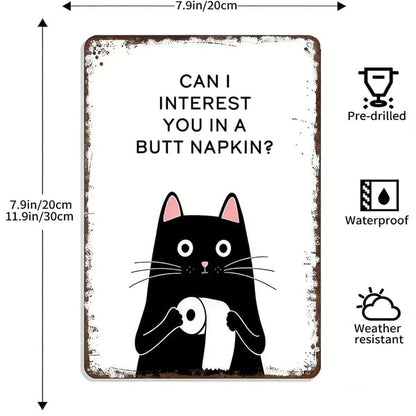 2026 Hot Sale🔥-Vintage Black & White Cat Wall Art